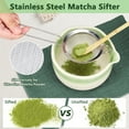thumbnail image 2 of LIZEVINC 7 Pcs Matcha Tea Set,Matcha Whisk Set Includes Matcha Bowl with Spout,Matcha Whisk and Holder,Bamboo Matcha Scoop,Stainless Steel Sifter,Scoop Stand and Tea Towel,Ideal for Matcha Lovers, 2 of 8