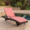 thumbnail image 2 of Noble House Salem Outdoor Wicker Adjustable Lounge with Arms Red cushion, 2 of 10