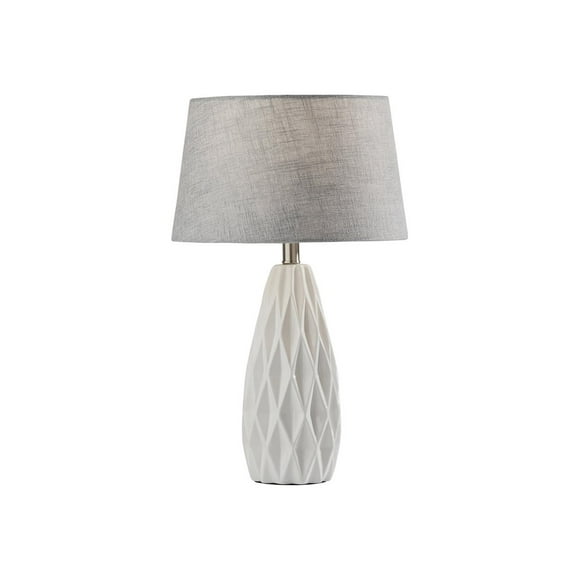 Simplee Adesso Joan Bonus Pack - Table lamp - 1 socket - E26 - white, light gray, ceramic white (base) (pack of 2)