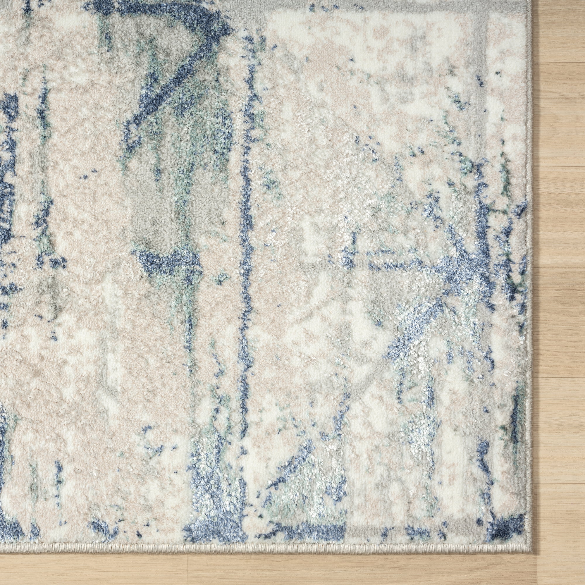 Ox Bay Bethany 2'2" x 3' Blue/Gray Diamond Durable Indoor Area Rug