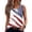 White, variant on 250th Anniversary Tank Top for Women 1776-2026 - Patriotic Vintage USA Flag Button Detail Square Neck Sleeveless Tee - Patriotic Graphic Casual Summer Top Dark Blue L