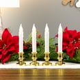 thumbnail image 3 of Northlight Set of 4 LED Flickering Window Christmas Candle Lamp with Timer 8.5″, 3 of 10