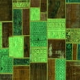 thumbnail image 1 of Ahgly Company Indoor Square Patchwork Green Transitional Area Rugs, 5' Square, 1 of 4