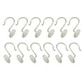 thumbnail image 5 of Utopia Alley Shower Rings, Shower Curtain Rings for Bathroom, Rustproof Zinc Shower Curtain Hooks Rings, Set of 12, Brushed Nickel, 5 of 10