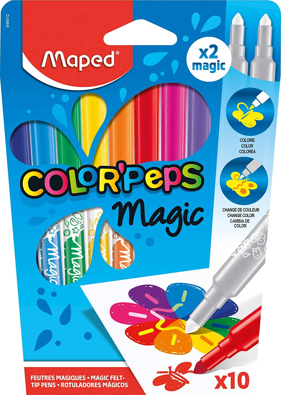 Maped Color'Peps Magic ColorChange Felt Tip Markers, Assorted Colours