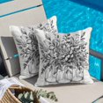 thumbnail image 4 of Grey Eucalyptus Leaves Flower Throw Pillow Cover Floral Bottle Stripes Vintage Cotton Linen Cushion Cover Throw Pillow Case with Invisible Zipper for Couch Sofa Bed Chair Car 24x24 Inch, 4 of 9