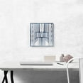 thumbnail image 2 of ARTCANVAS Art Deco Blue Lines on White Geometric Design Canvas Art Print - Size: 12" x 12" (0.75" Deep), 2 of 9
