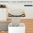 thumbnail image 3 of 13 Gallon Trash Can Kitchen Trash Can with Lid High Capacity Garbage Can Stainless Steel Trash Can Automatic Trash Can Motion Sensor Trash Bin for Kitchen Bedroom Office, White, 3 of 7
