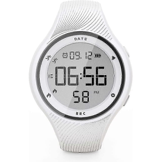 26-27 Digital Waterproof Pedometer Watch, Non-bluetooth Fitness Tracker, Step Counter, Distance, Vibrating