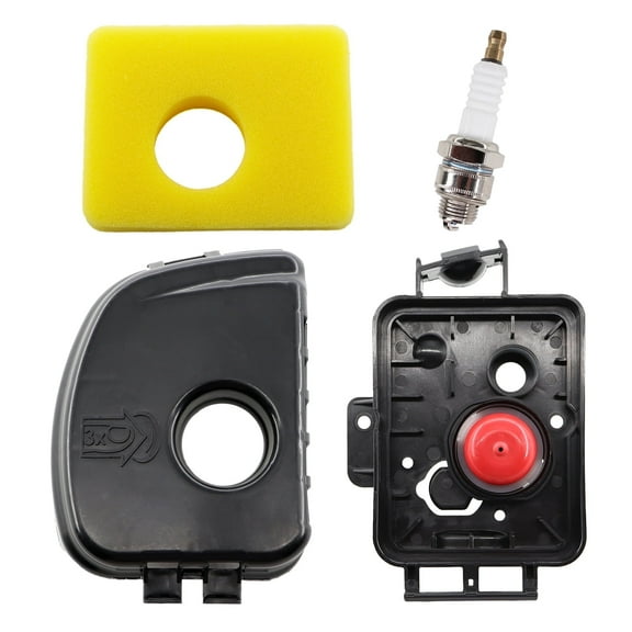 595660 590584 Air Filter Base Cover Spark Plug Kit for 594281 Briggs & Stratton 300E 450E 500E 550E 550EX 08P500 09P602 Series