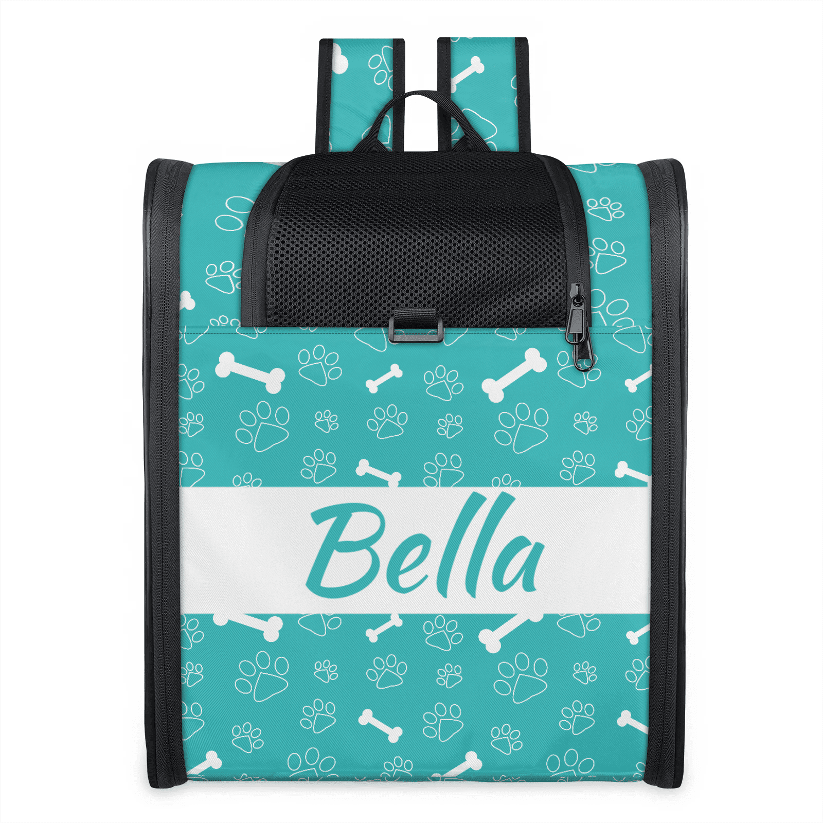 Customized Pet Carrier Backpack with Name,Dog Carrier Backpack for Small Dogs Cats Puppies,with Breathable Mesh, Pockets,Removable Mat,Hold Pets Up to 13 Lbs for Hiking, Travel, Outdoor