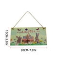 thumbnail image 2 of TERGAYEE Easter Gift,Happy Easter Eggs Bunny Rabbit Hanging Banner Porch Sign Decor,Easter Day Door Sign for Indoor Outdoor Home Party Decor, 2 of 6