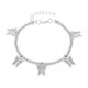 thumbnail image 1 of Tobillera de mariposa para mujeres, adolescentes y niñas, pulsera de tobillo de tenis con cadena con incrustaciones de diamantes de imitación chapada en oro de 18 quilates y oro blanco con extensión, 1 of 7