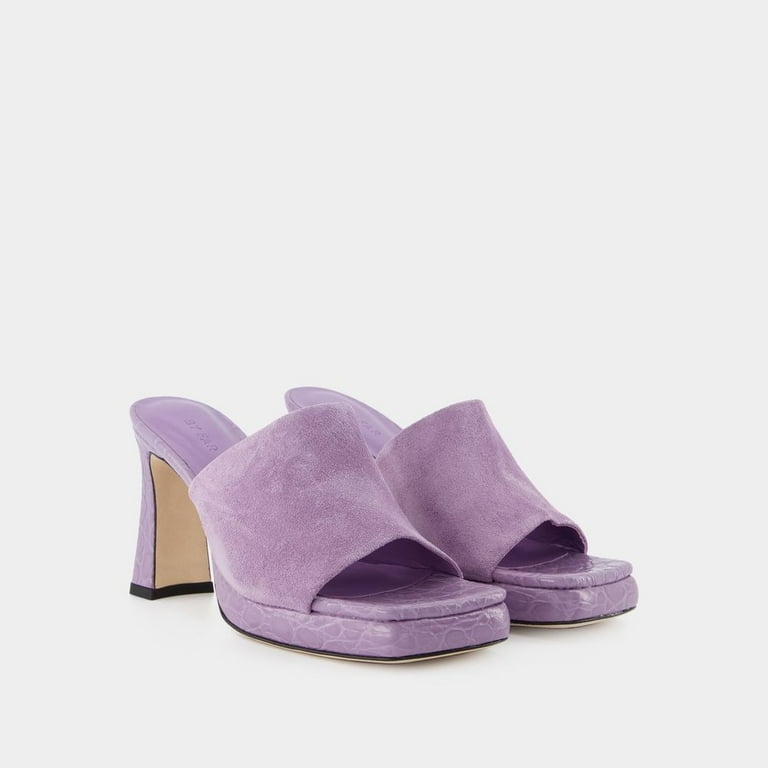 【関税込み】Beliz Mule - By Far - Purple - Leather By Far Beliz Mule - Purple - Leather Purple (Women's