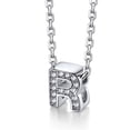 thumbnail image 1 of Collar inicial de plata esterlina Silvora letra R con circonita cúbica, 1 of 8