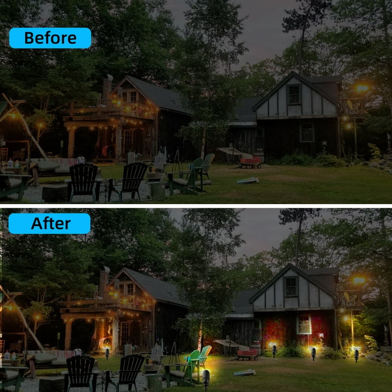 JESLED 7W Low Voltage Landscape Light, Outdoor LED Spotlight, 12-24V, 3000K, 8pcs, White
