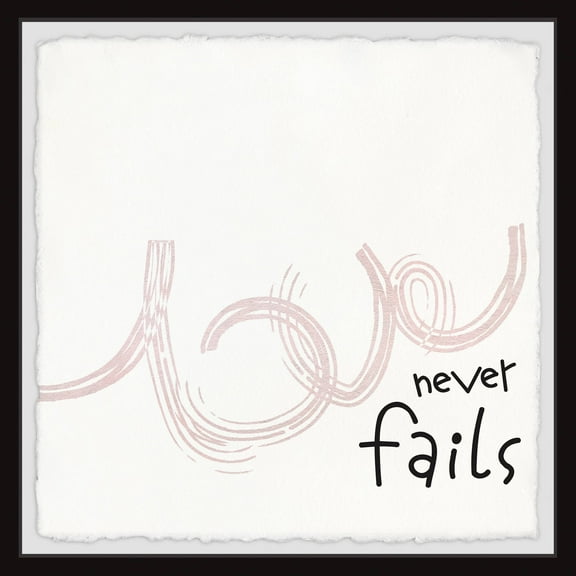 Marmont Hill Love Never Fails V Framed Wall Art