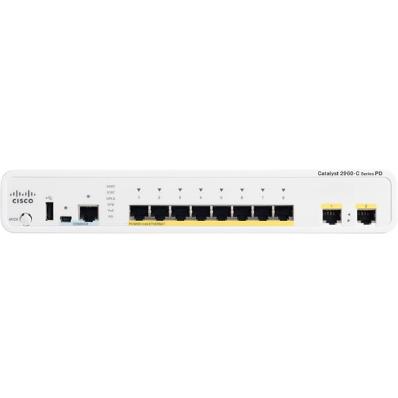 Cisco Catalyst Compact 2960CPD-8TT-L - switch - 8 ports - managed