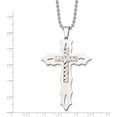 thumbnail image 5 of Stainless Steel Polished With Sterling Silver Inlay Cross 20In Necklace (20 X 41) Made In China -Jewelry By Sweet Pea, 5 of 8