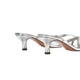 thumbnail image 5 of XY London Womens Tiana Metallic Square Toe Kitten Heel Mules, 5 of 5