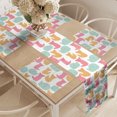 thumbnail image 2 of Ambesonne Kitten Table Runner & Placemats, Graphic Cats Illustration, Placemat 4 pcs + Runner 16"x90", Pink Green Sand Brown, 2 of 2