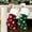 Red-green, variant on Christmas Stockings, 2 Pcs 18 inches Christmas Stockings, Burlap with Large Plush Cuff Stockings, for Family Holiday Xmas Party Decorations