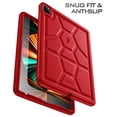 thumbnail image 4 of Poetic TurtleSkin Case for iPad Pro 12.9 5th Gen 2021, Heavy Duty Silicone Case, Kids Friendly, Red, 4 of 5