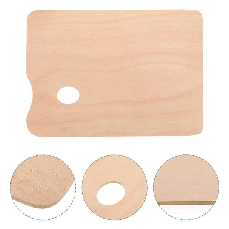 Wooden Painting Plates Wood Pigment Plate Acrylic Paint Tray Color Mixer