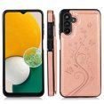 thumbnail image 2 of Feishell Back Case for Samsung Galaxy A54 5G,Embossed Pattern PU Leather Wallet Phone Case with ID Credit Card Slots Shockproof Magnetic Buckle Back Flip Holder Protective Cover,Rosegold, 2 of 9