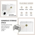 thumbnail image 4 of Tcbosik 28" Floating Bathroom Vanity with Sink Set, Wall Mounted Bathroom Vanity with Top Basin & Storage Cabinet White Wood Hanging Vanity w/Ceramic Sink for Small Space, 4 of 10