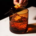 thumbnail image 5 of Viski Admiral Rocks Glasses for Whiskey, Margarita, 11.5 oz Set of 2, Amber, 5 of 9