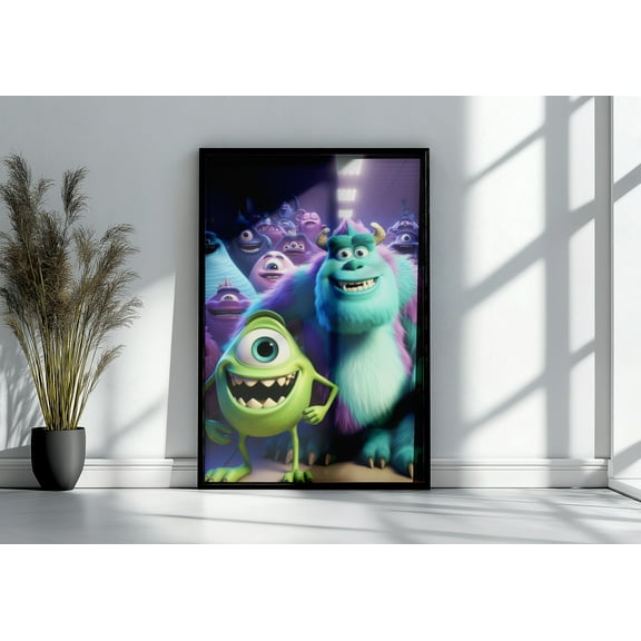 Monsters Inc Poster or Gallery Canvas Wall Art