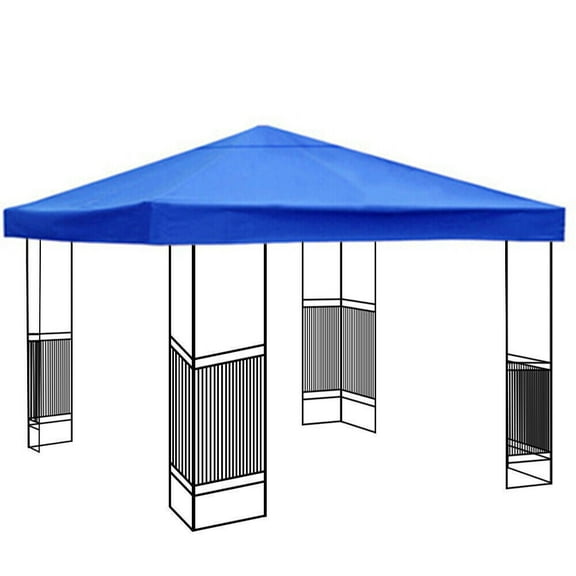 10' x 10' 1/2Tier Outdoor Patio Gazebo Canopy Top Replacement Soft 300D Polyester Roof Canopy Cover Patio Garden Yard
