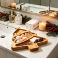 thumbnail image 6 of Christmas Decorations Indoor Outdoor, Shaped Divided Serving Tray for Snack Candy and Nut Mix, Rustic Accent for Table Counter Party, 6 of 6