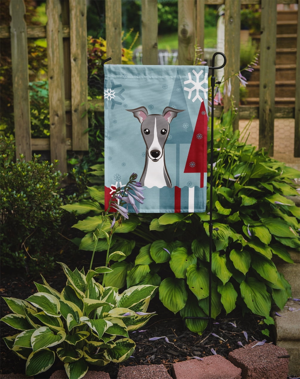 Small Caroline's Treasures BB1732GF Winter Holiday Italian Greyhound Flag Garden Size Multicolor Small Caroline's Treasures BB1732GF Winter Holiday Italian Greyhound Flag Garden Size Multicolor