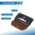 thumbnail image 3 of Phone Belt Holder Case for 5.5-6.5" Cell Phones, Horizontal Leather Phone Belt Pouch, Black 6.5"x3.5"x0.6", 3 of 6