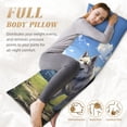 thumbnail image 4 of Bixox Blue Sky Dog Print Body Pillow Cover with Zipper Closure, Cozy Fuzzy Fleece Body Pillow Case Cover 20 x 54 Inches,Long Body Pillow Pillowcase, 4 of 6