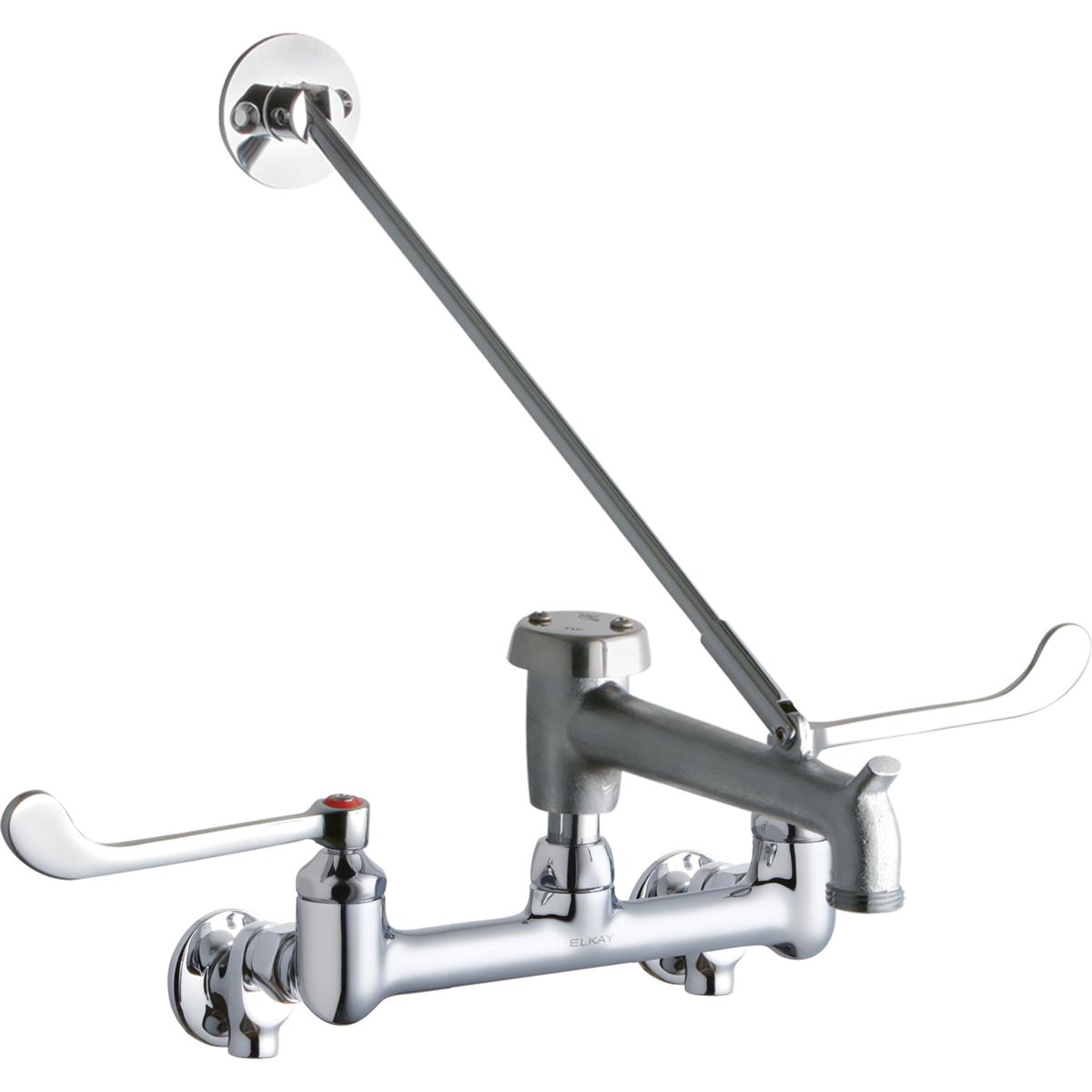 Elkay LK940BR07T6S Elkay 8" Centerset Wall Mount Faucet 7" Bucket Hook