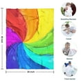 thumbnail image 4 of Rainbow Tie Dye Spiral Pattern Blanket,Comfortable Soft Flannel Throw Blanket,All Season,Warm Lightweight Blankets for Sofa Bed Couch Living Room Chair,30"x40", 4 of 4