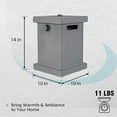 thumbnail image 5 of Stainless Steel Outdoor 10-inch Light Gray Square Mini Firepit for Tabletop Use, 5 of 7
