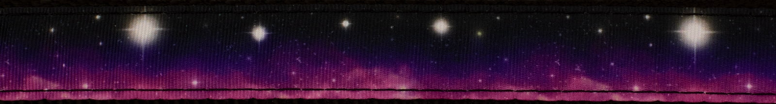 Country Brook Design - Heavenly Space Ribbon on Black Nylon Webbing (1 Inch, 20 Yards)