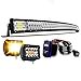 thumbnail image 3 of ASLONG 54 Inch LED Light Bar 312W Combo Curved,2Pcs 4 Inch White/Amber Yellow LED Pods Lights Fog Lamp,Wiring Harness Rocker Switch,Offroad Driving Light for Pickup, 3 of 4