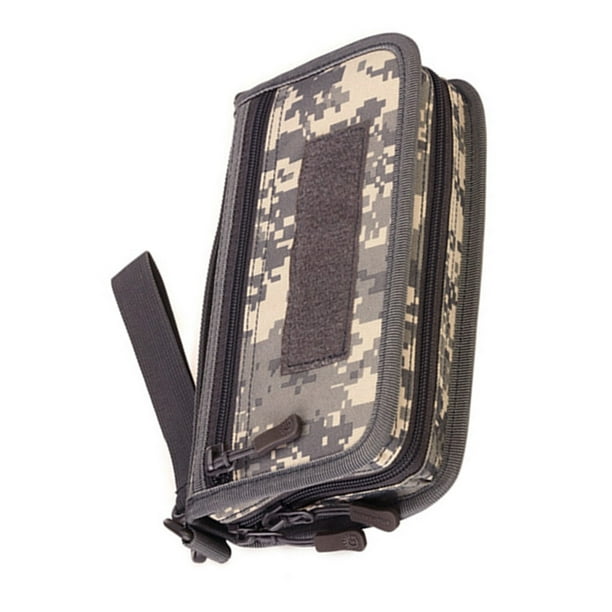 Eigraketly Cartera de mano, bolso de mano, bolsa para deportes al aire libre, accesorio de camuflaje para tarjetas bancarias, riñonera, accesorios de Escalada camuflaje gris Eigraketly OD024225-04