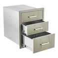 thumbnail image 2 of Kojooin Armoire de Cuisine Extérieure en Acier Inoxydable à Trois Tiroirs, Armoire de Rangement Robuste et Résistante aux Intempéries avec Poignées, Montage Affleurant pour Îlot de BBQ Ou Gril de Patio, 2 of 7