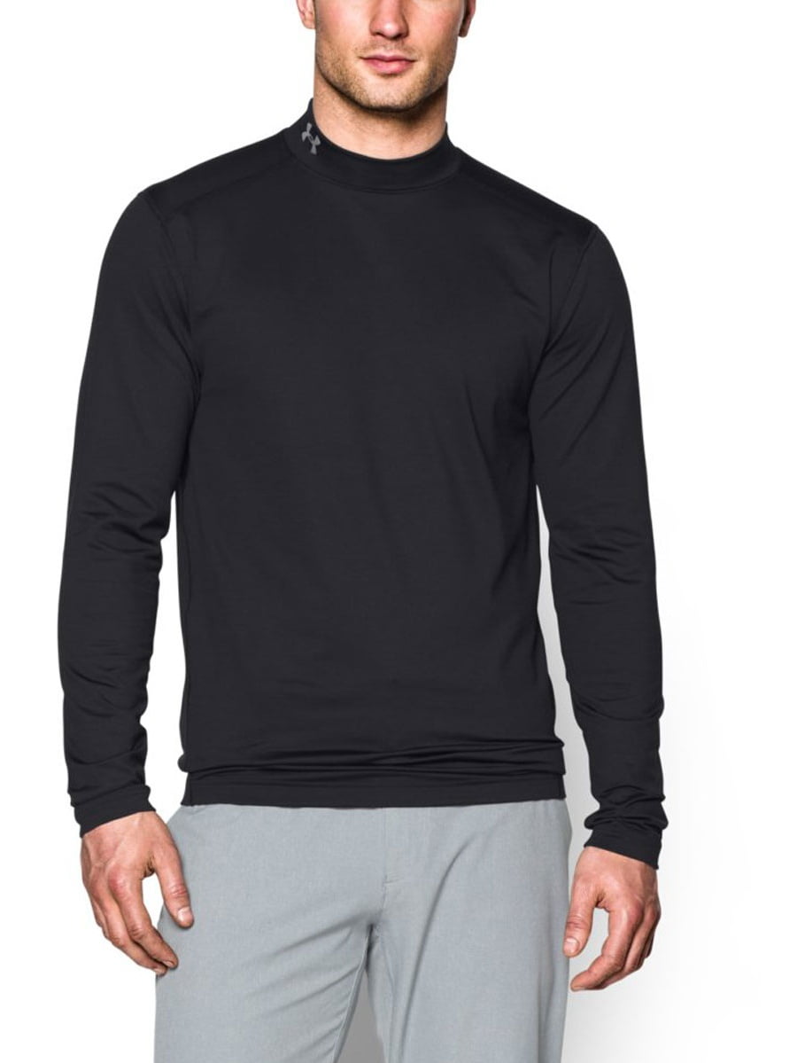 under armour men's coldgear mock long sleeve golf shirt