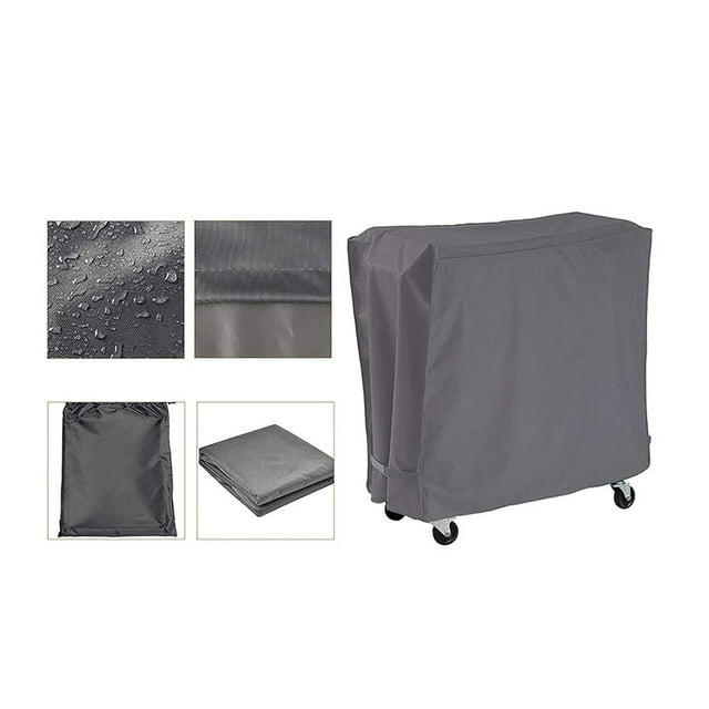 Refrigerated Truck Cover Black Oxford Cloth Refrigerated Truck Waterproof Dust Cover with Portable Handle Washable Cooler Cart Protector for Kitchen Shop