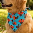 thumbnail image 5 of Thanksgiving Turkey Print Fall Dog Bandana with Adjustable Tie, 1 Pack, Light Blue, for Small Dogs and Cats, 5 of 7
