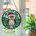thumbnail image 5 of Pawberry Owls Window Hanging Stained Glass, Owls Suncatchers for Windows Stained Glass, Stained Glass Owls suncatcher, 5 of 7