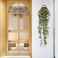 thumbnail image 3 of Plantas colgantes artificiales con flores de rosa, guirnalda de 4.5 pies, flor colgante falsa, cadena verde, pared de la casa, habitación, jardín, boda, interior, exterior, decorativa (no incluye cest Namotu CZJJ-HQ53-3, 3 of 5