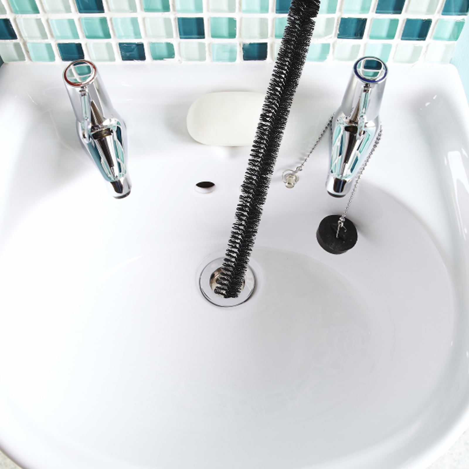 HEMOTON Radiator Cleaner Brush with Dense Polypropylene Bristles and Timber Handle for Machines Black